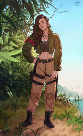 €200; single character design w/ bg